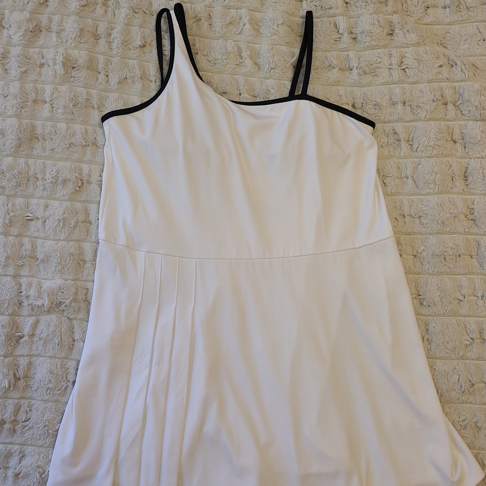 White Dress with Black Trim